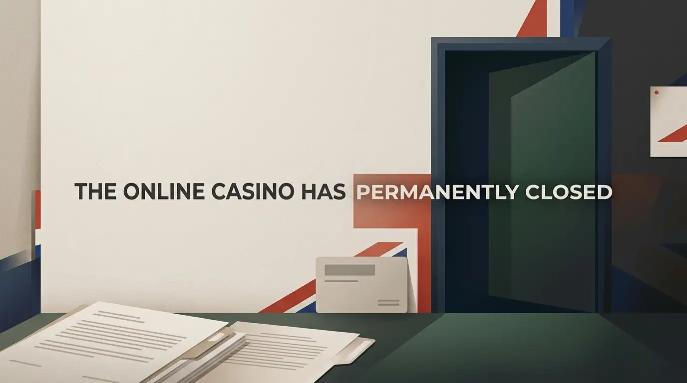 Closed casino entrance representing a discontinued online service